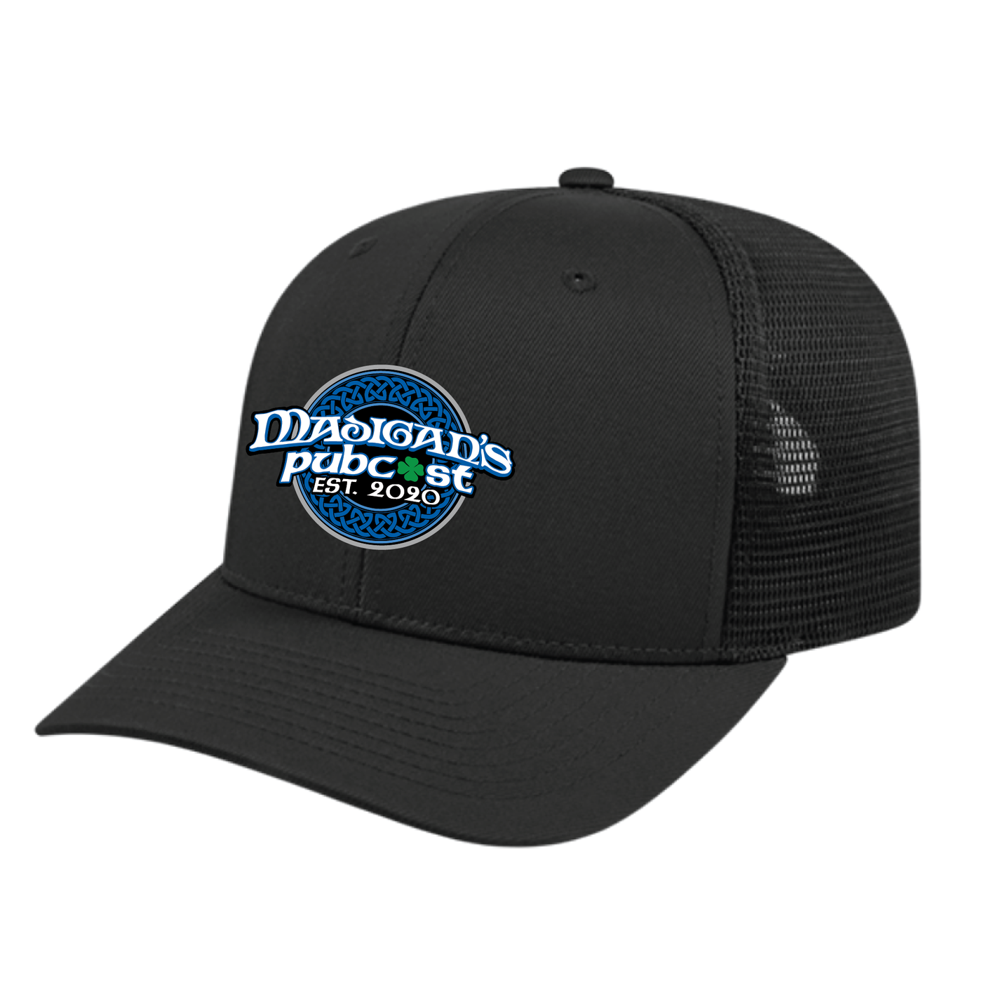 Pubcast Black Trucker Hat